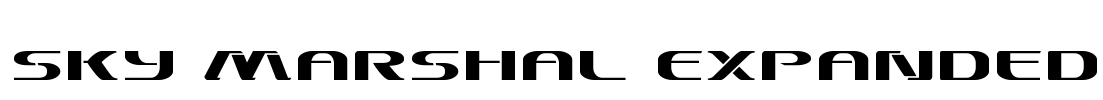 Sky Marshal Expanded Font Image