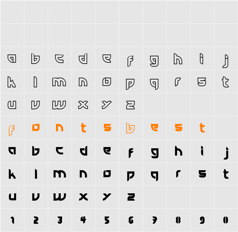 tianrod Character Map