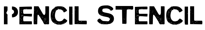 PENCIL STENCIL Font Image