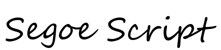 Segoe Script Font Image