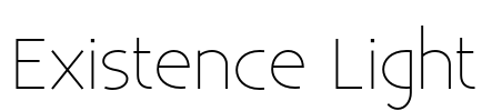 Existence Light Font Image
