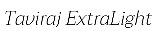 Taviraj ExtraLight Font Image