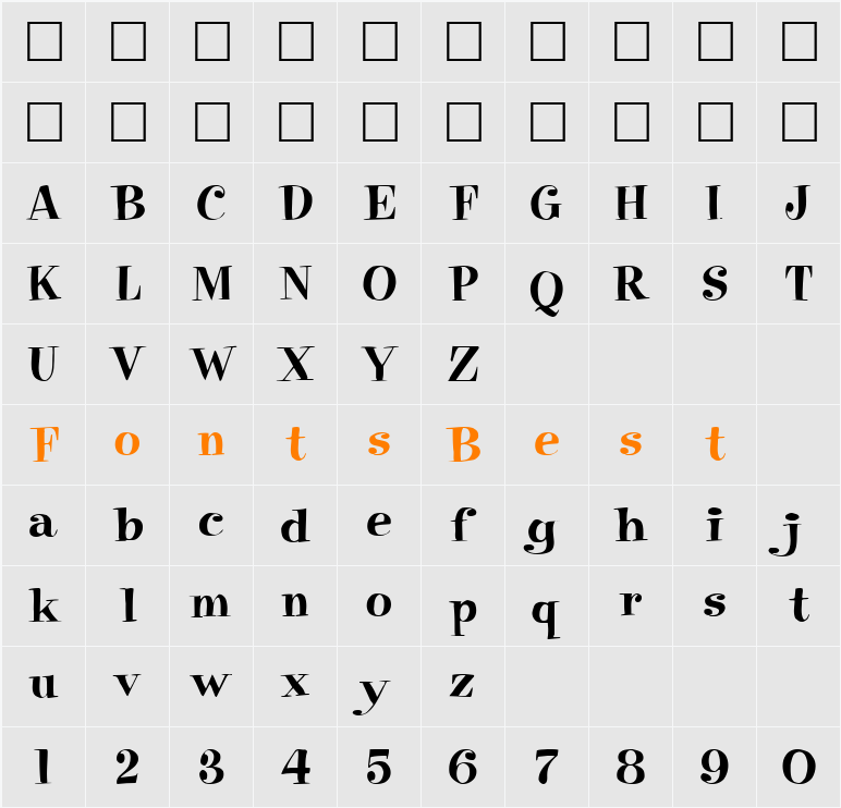 Pixie Character Map