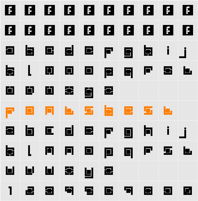 Quadro Character Map