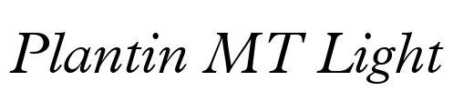 Plantin MT Light Font Image