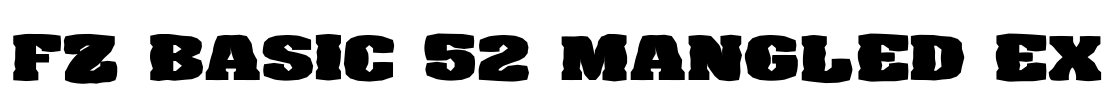 FZ BASIC 52 MANGLED EX Font Image