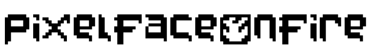 PixelFaceOnFire Font Image