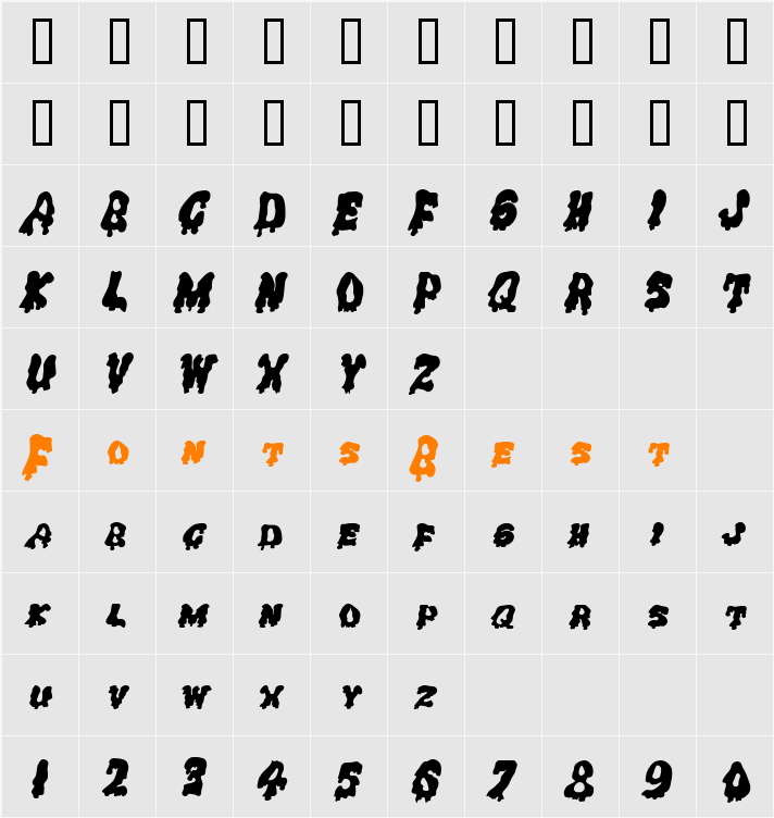 Gremlin Solid Character Map