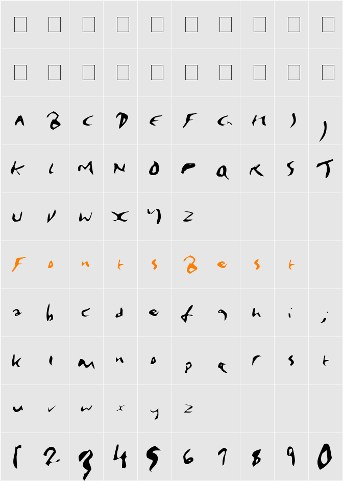 Enya Character Map