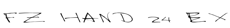 FZ HAND 24 EX Font Image