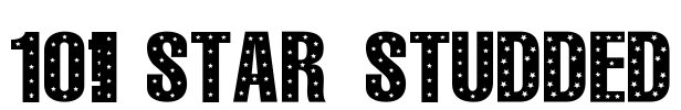 101! StaR StuDDeD Font Image