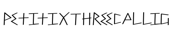 PetitixThreeCallig Font Image