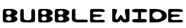 Bubble Wide Font Image