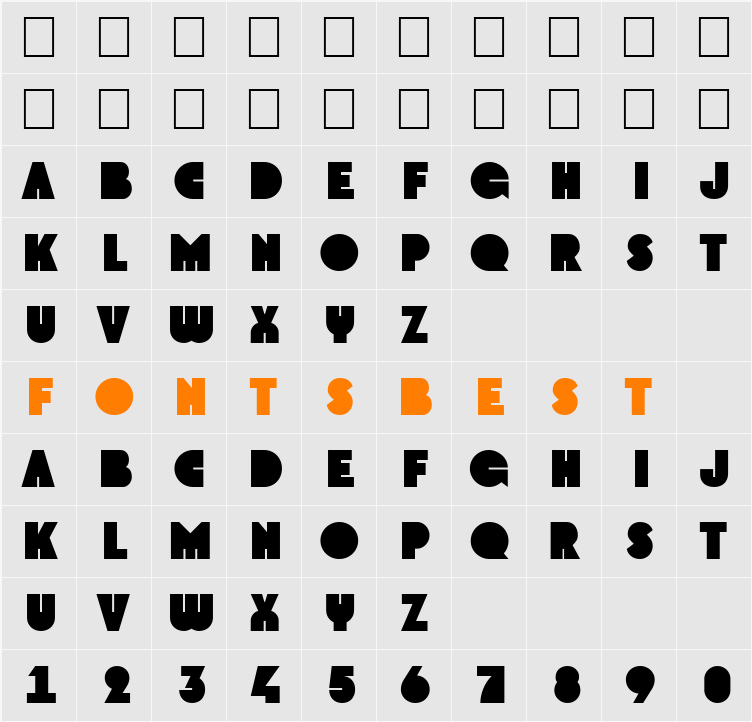 a_Groto Character Map