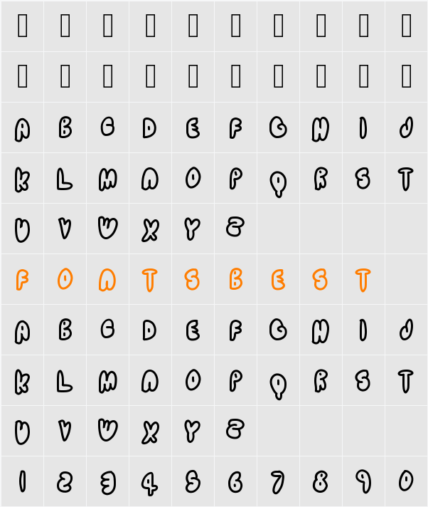 TELESCOPE Character Map