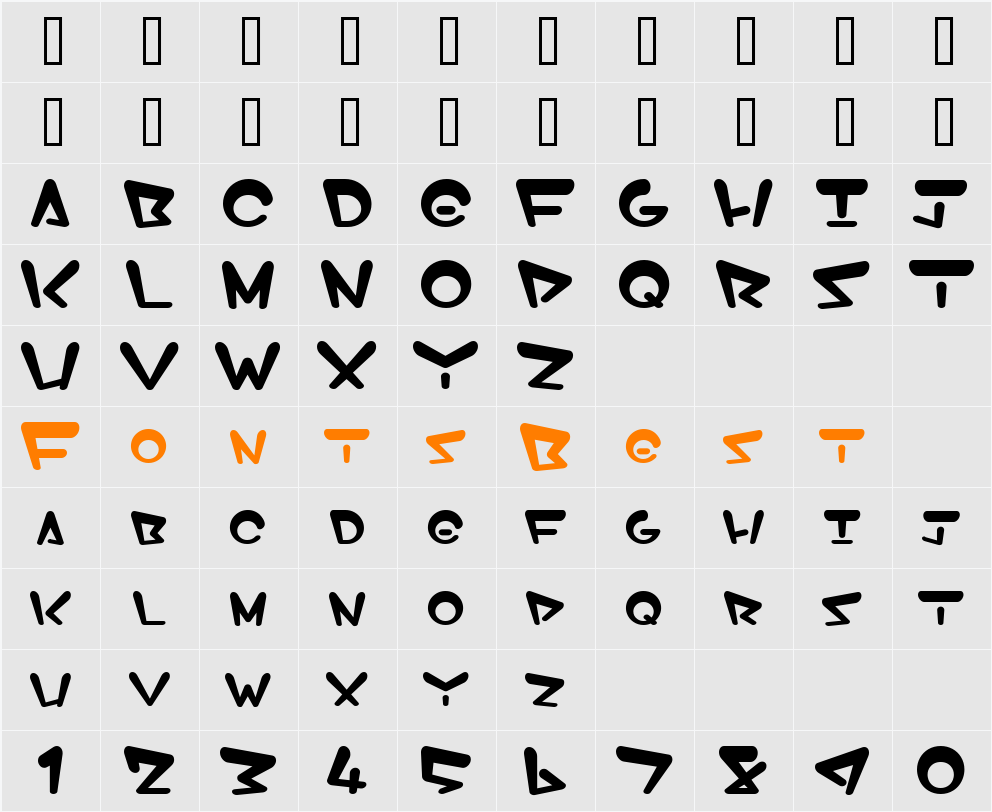 I2Eos Character Map
