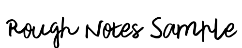 Rough Notes Sample Font Image