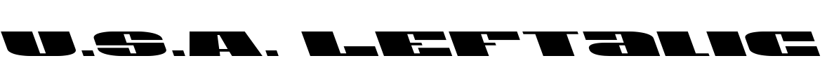 U.S.A. Leftalic Font Image