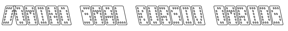 Domino smal kursiv omrids Font Image