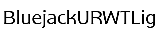 BluejackURWTLig Font Image
