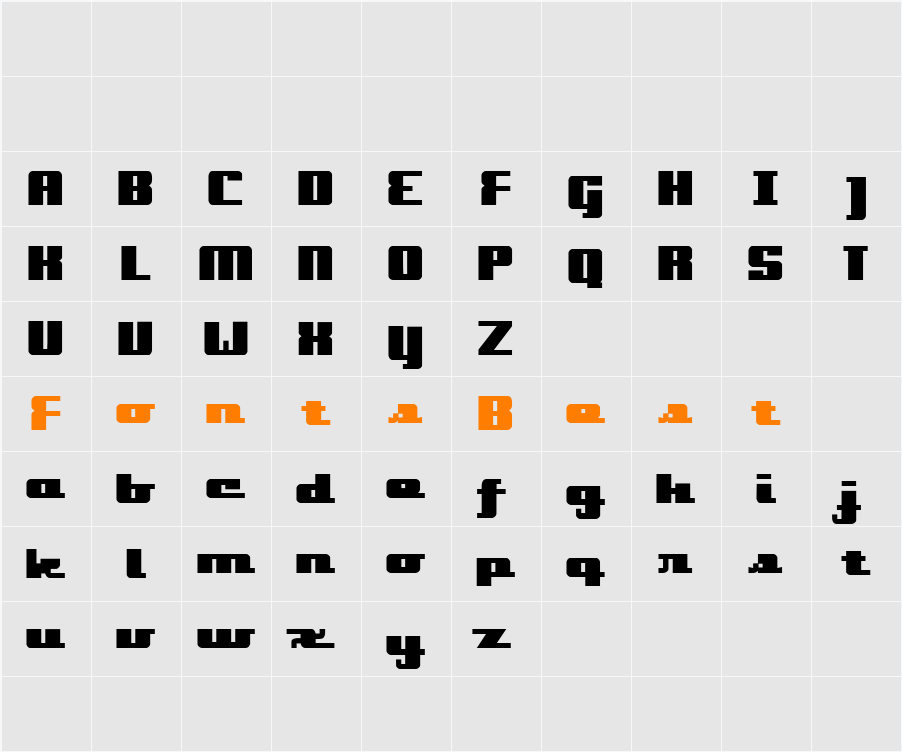onakite Character Map