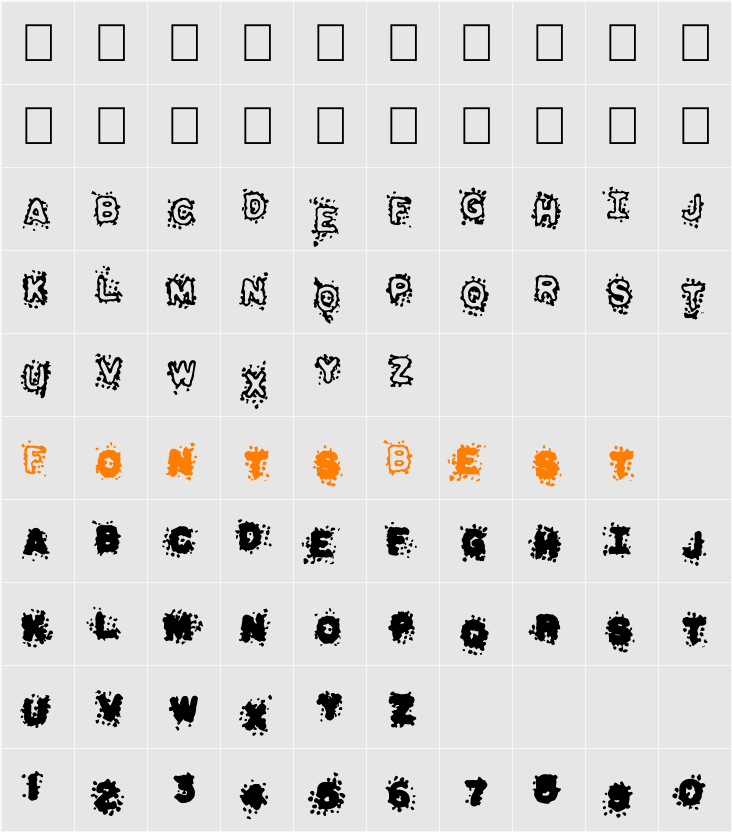 Pulpatone Character Map