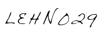 LEHN029 Font Image
