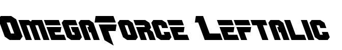 OmegaForce Leftalic Font Image