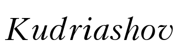 Kudriashov Font Image