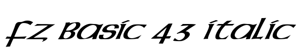 FZ BASIC 43 ITALIC Font Image