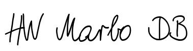 HW Marbo DB Font Image