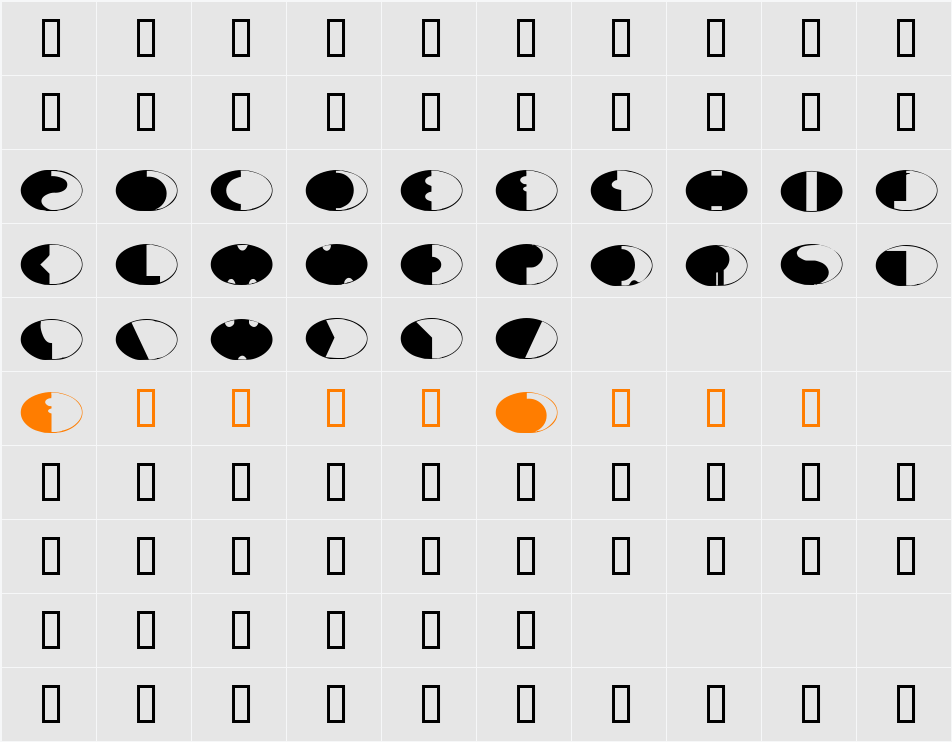 mydream Character Map
