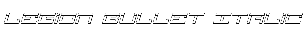 Legion Bullet Italic Font Image
