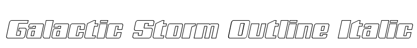 Galactic Storm Outline Italic