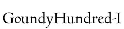 GoundyHundred-I Font Image