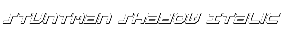 Stuntman Shadow Italic Font Image