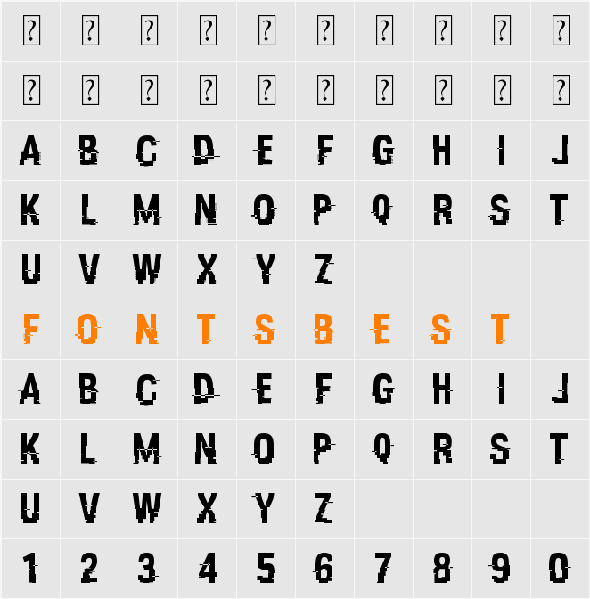 HACKED Character Map