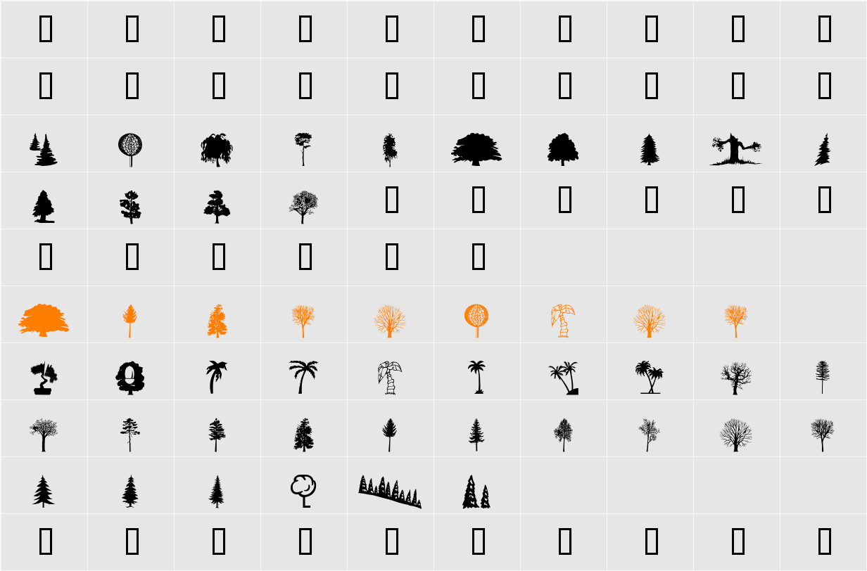 wmtrees1 Character Map