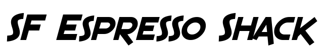 SF Espresso Shack Font Image