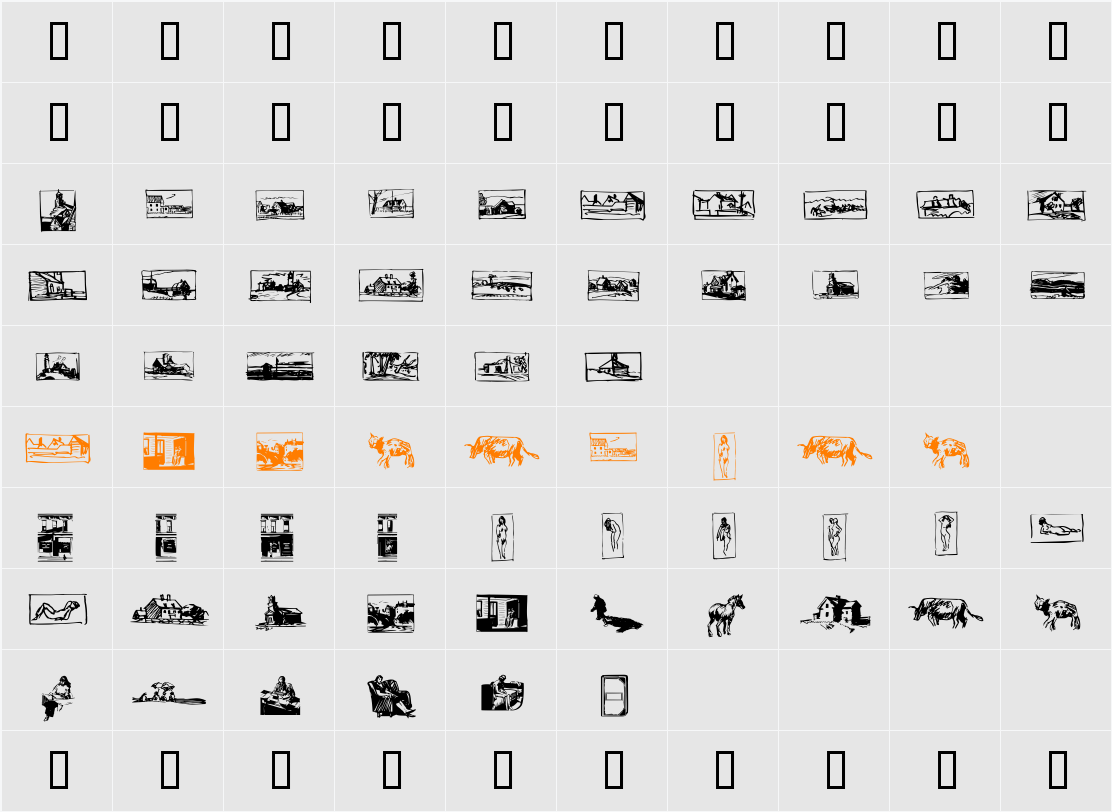 P22 Hopper Character Map