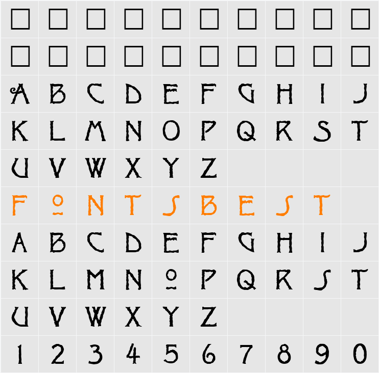 Jagged Character Map