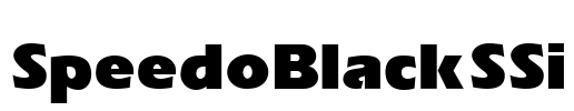Speedo Black SSi Font Image