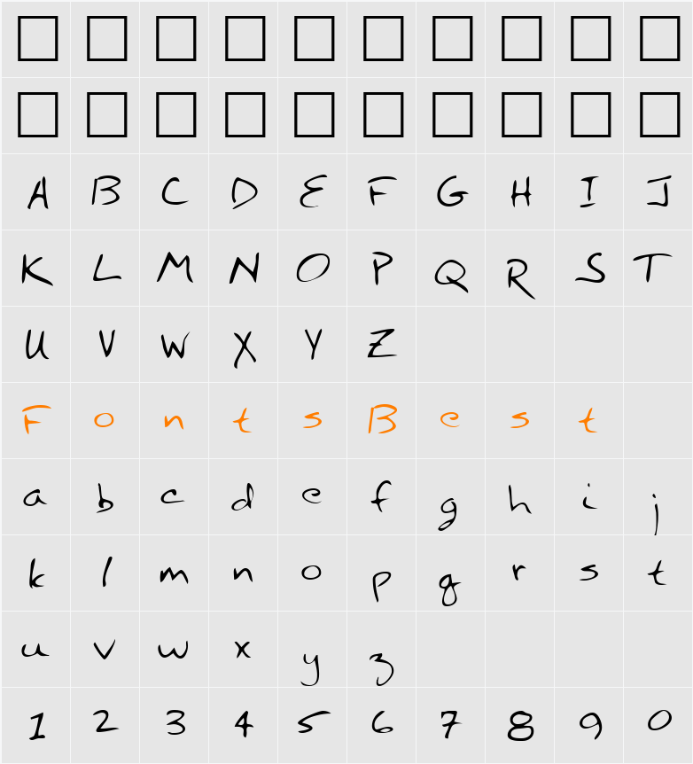 LEHN211 Character Map