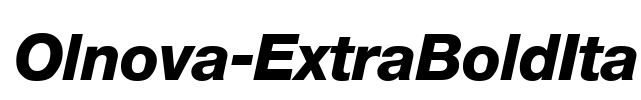 Olnova-ExtraBoldIta Font Image