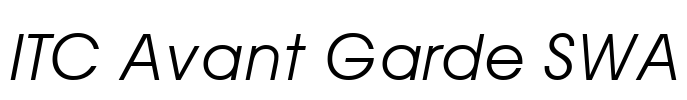 ITC Avant Garde SWA Font Image