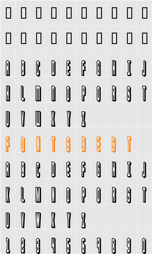 Blaster Character Map