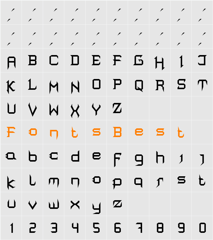 mortis Character Map