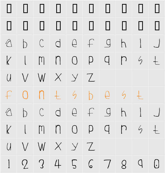 Tuesday Character Map