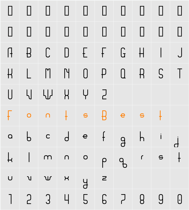 Sanserifing Character Map
