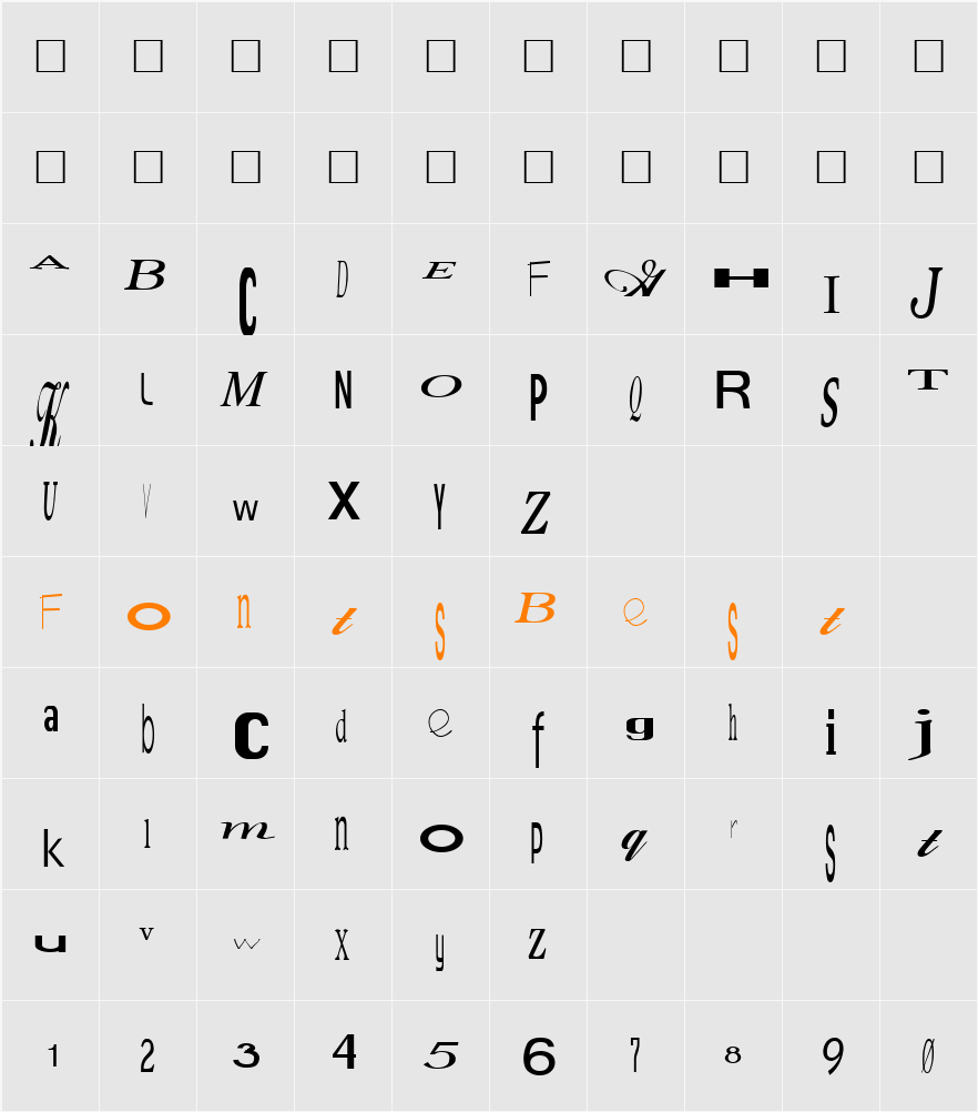Jumbalaya Character Map